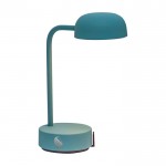 Lámpara de mesa recargable y regulable según necesites Kooduu Fokus color verde menta vista impresa logo 2
