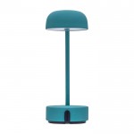 Lámpara de mesa recargable y regulable según necesites Kooduu Fokus color verde menta segunda vista frontal