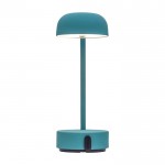 Lámpara de mesa recargable y regulable según necesites Kooduu Fokus color verde menta tercera vista frontal