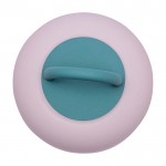 Lámpara portátil tipo farol que aporta iluminación suave Kooduu Loome color verde menta vista detalle 1
