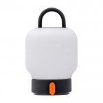 Lámpara portátil tipo farol que aporta iluminación suave Kooduu Loome color antracita tercera vista frontal