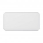 Powerbank de plástico reciclado con indicador LED de carga 10.000 mAh color blanco segunda vista frontal