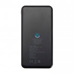 Powerbank de plástico reciclado con indicador LED de carga 10.000 mAh color negro segunda vista trasera