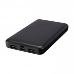 Powerbank de plástico reciclado con indicador LED de carga 10.000 mAh color negro segunda vista