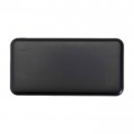 Powerbank de plástico reciclado con indicador LED de carga 10.000 mAh color negro segunda vista frontal