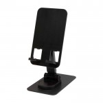 Soporte para teléfono plegable con soporte de metal y fijador de ángulo color negro segunda vista