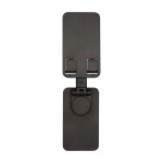 Soporte para teléfono plegable con soporte de metal y fijador de ángulo color negro tercera vista frontal
