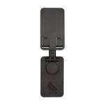 Soporte para teléfono plegable con soporte de metal y fijador de ángulo color negro vista impresa logo 2