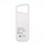 Powerbank ecológico resistente al agua con mosquetón 5.000 mAh color blanco segunda vista trasera