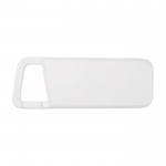 Powerbank ecológico resistente al agua con mosquetón 5.000 mAh color blanco segunda vista frontal