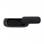 Powerbank ecológico resistente al agua con mosquetón 5.000 mAh color negro vista detalle 1