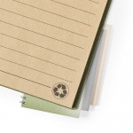 Cuaderno de cartón reciclado color verde cuarta vista