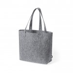 Bolsa de fieltro rPET personalizada  color gris primera vista