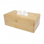 Caja de bambú para pañuelos color natural
