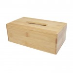 Caja de bambú para pañuelos color natural segunda vista