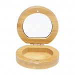 Espejo compacto de bambú color natural tercera vista
