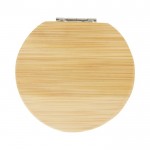 Espejo compacto de bambú color natural segunda vista frontal