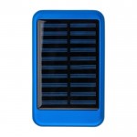 Batería externa solar de aluminio con bordes de color 4.000 mAh color azul primera vista