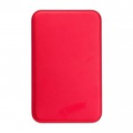 Batería externa solar de aluminio con bordes de color 4.000 mAh color rojo segunda vista