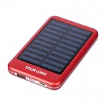 Batería externa solar de aluminio con bordes de color 4.000 mAh décima vista