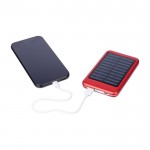 Batería externa solar de aluminio con bordes de color 4.000 mAh novena vista