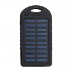 Batería externa solar con una linterna en el lateral 4.000 mAh color negro primera vista