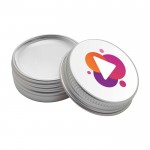 Bálsamo labial con carcasa de aluminio y protección FPS 15 color blanco