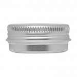Bálsamo labial con carcasa de aluminio y protección FPS 15 color blanco segunda vista frontal