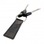 Llavero elegante de plástico reciclado para poner en llaves o bolso color negro segunda vista