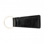 Llavero elegante de plástico reciclado para poner en llaves o bolso color negro segunda vista frontal