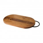Tabla de cortar de madera de acacia con mango resistente y ergonómico color madera