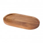 Bandeja elegante para servir de madera de acacia de calidad color madera