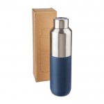 Botella de acero inoxidable reciclado con tapón plateado 600ml séptima vista