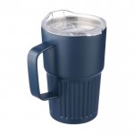 Taza take away de acero inoxidable reciclado con asa 450ml primera vista