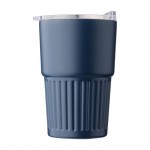 Taza take away de acero inoxidable reciclado con asa 450ml cuarta vista