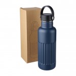 Botella de acero inoxidable reciclado tapa con asa de agarre 500ml décima vista