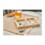 Hockey de mesa rápido de madera con 10 fichas redondas décima vista