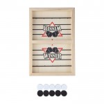 Hockey de mesa rápido de madera con 10 fichas redondas segunda vista