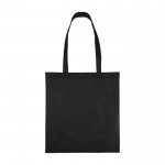Bolsa de tela no tejida reciclada con asas termosellados 80 g/m2 color negro primera vista