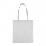 Bolsa de tela no tejida reciclada con asas termosellados 80 g/m2 color blanco primera vista