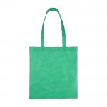 Bolsa de tela no tejida reciclada con asas termosellados 80 g/m2 color verde primera vista