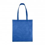 Bolsa de tela no tejida reciclada con asas termosellados 80 g/m2 color azul ultramarino primera vista