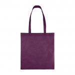 Bolsa de tela no tejida reciclada con asas termosellados 80 g/m2 color violeta primera vista