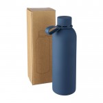 Botella de acero inoxidable reciclado con revestimiento de caucho 500ml undécima vista