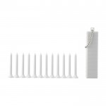 Set de 12 tees de golf de plástico reciclado con cordón metálico tercera vista