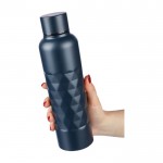 Botella de acero inoxidable con textura geométrica 800ml tercera vista