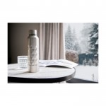 Botella de acero inoxidable con textura geométrica 800ml quinta vista