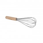 Batidor de mano de acero inoxidable con mango de madera a personalizar segunda vista