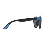 Gafas de sol modernas y redondas color azul segunda vista con lateral
