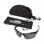 Gafas de sol deportivas polarizadas color negro vista general con impresión